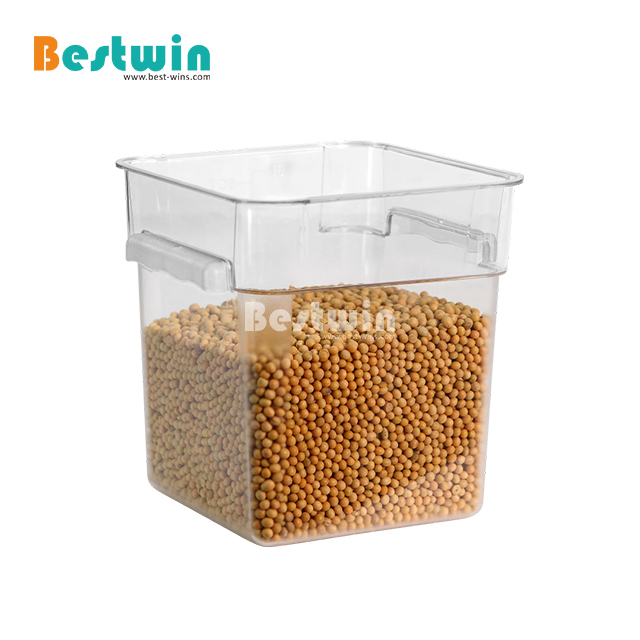 1l 2l 4l 6l 7 5l 10l 15l 20l Nsf Sgs认证塑料pp Pc透明白色圆形食品储存容器带盖 圆形食物储存 方形食品储存 Pp Pc透明食品储存供应